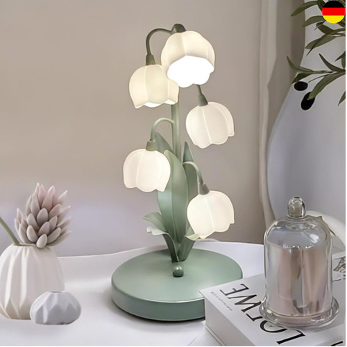 Blume tischlampe lilien - tischlampe, 5