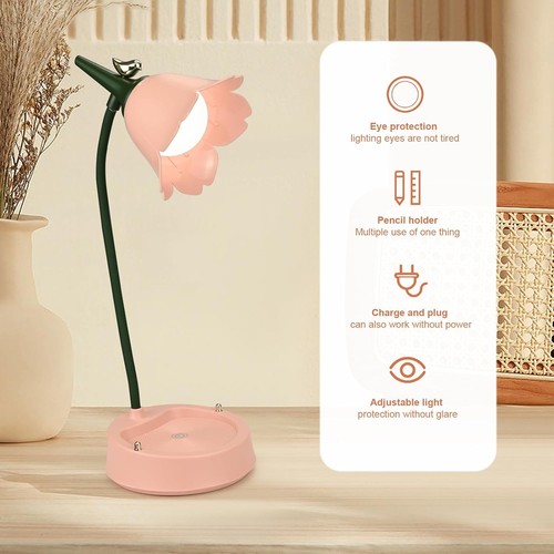 Dimmbare led tischlampe blume - led,