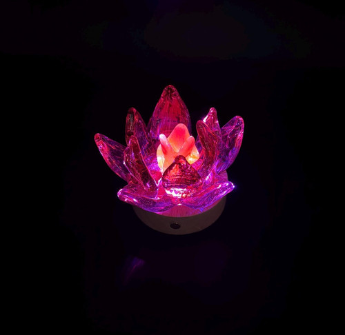 Glasblume tischlampe 12cm - tischlampe, rosa